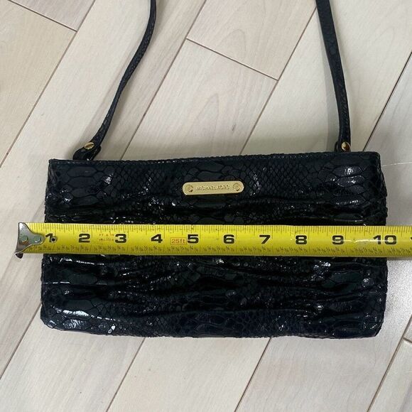 Michael Kors Women's Faux Snakeskin Bunched Clutch Convertible Crossbody Bag - Picture 3 of 8